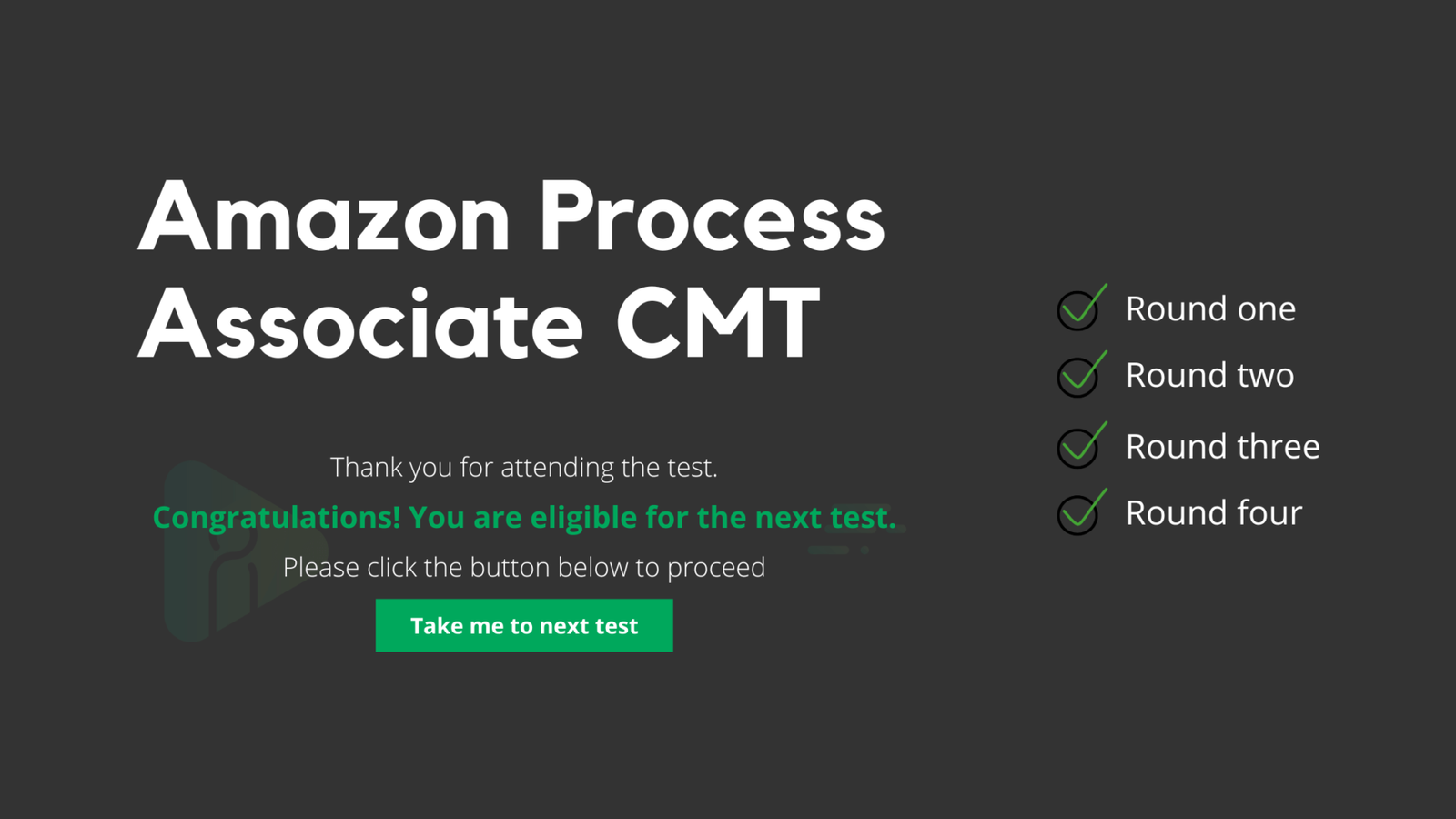 Amazon Process Associate CMT Interview Questions, Hiring Process