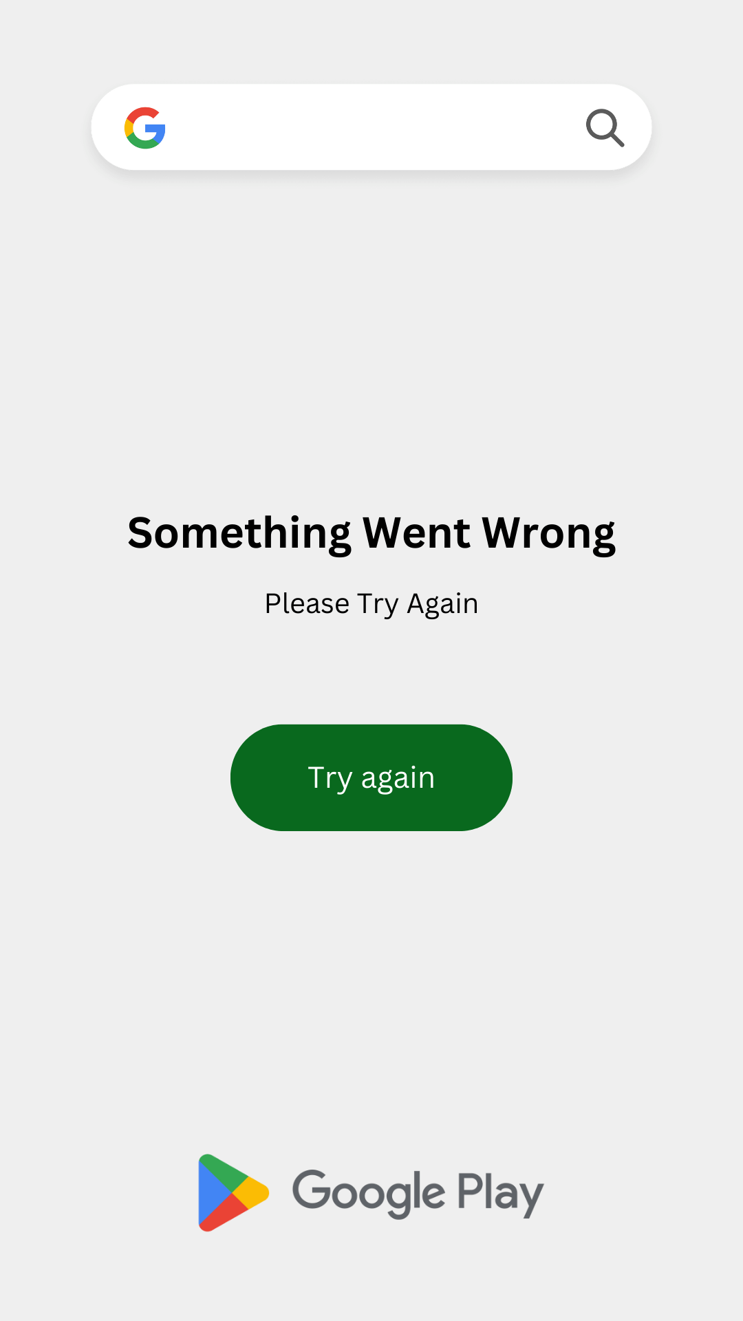 Something Went Wrong Please Try Again